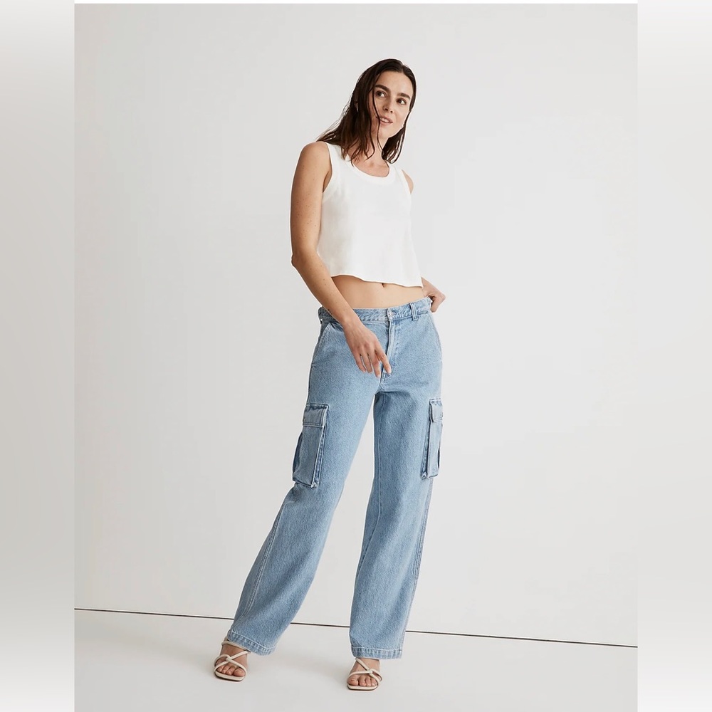 Madewell Low-Slung Straight Cargo Jeans